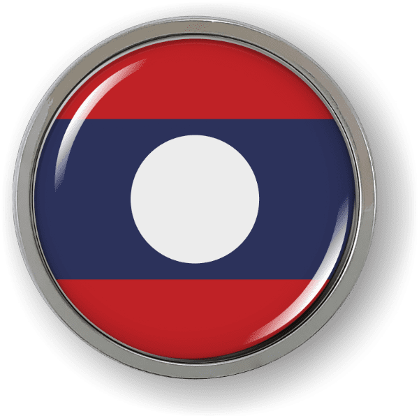 Laos - Flag - Country Emblem